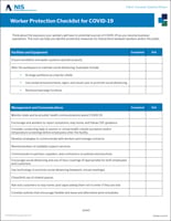 Worker Protection Checklist for COVID-19