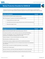 worker protection checklist for COVID