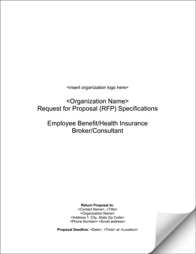 Blank Health Insurance Consultant/Broker RFP Template