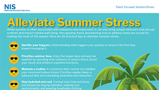 Clipped image of Alleviate Summer Stress flyer